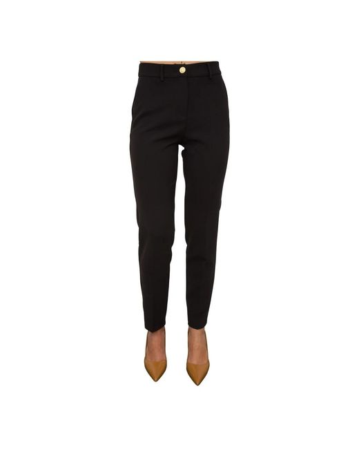 Nenette Black Slim-Fit Trousers
