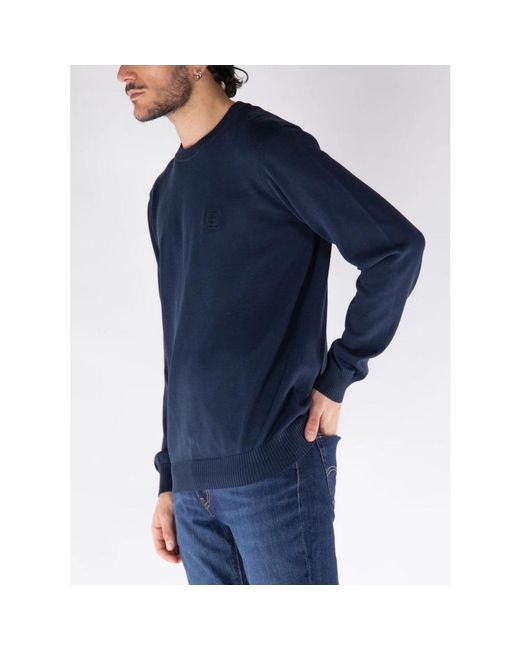 Timberland Blue Round-Neck Knitwear for men
