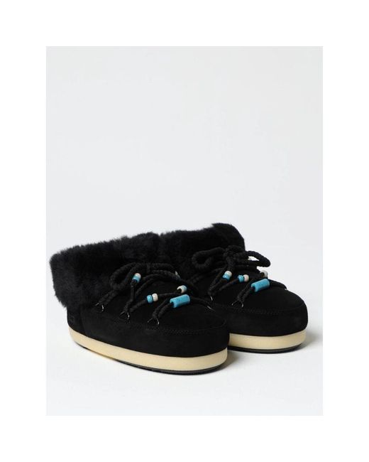 Moon Boot Black Shearling Schneestiefel Für Frauen