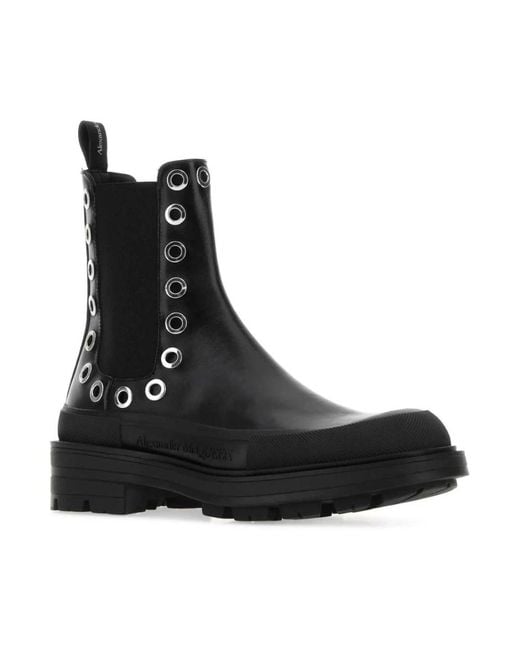 McQueen Stack Chelsea Boot in Black für Herren