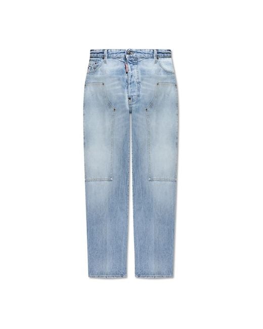 DSquared² Blue Straight Jeans for men
