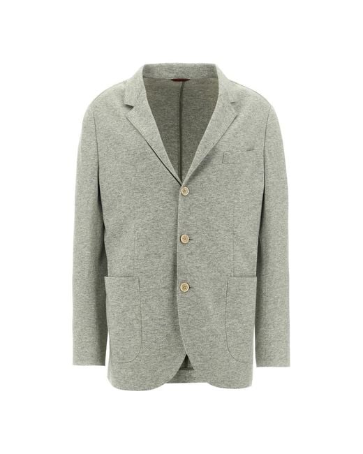 Brunello Cucinelli Cashmere Jersey Blazer in het Green voor heren