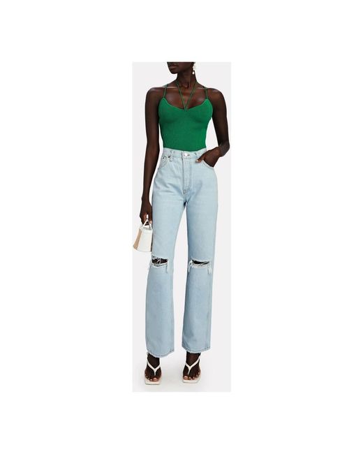 Re/done Blue Straight Fit Jeans