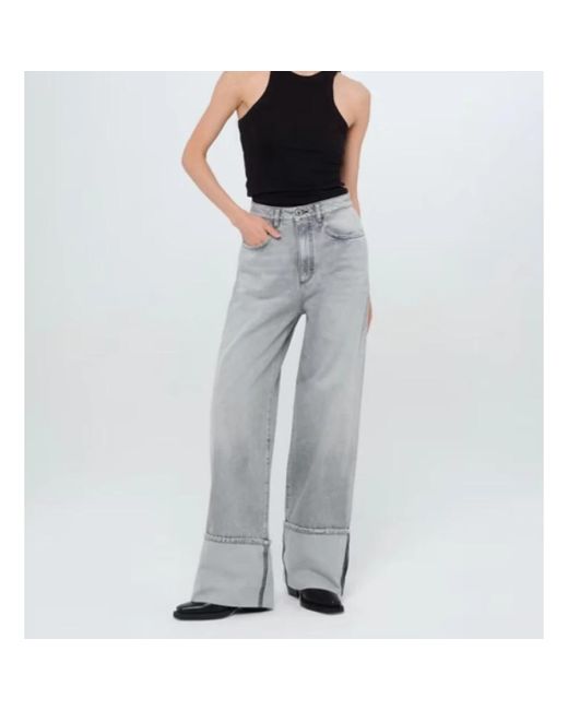 ICON DENIM Gray Wide Jeans