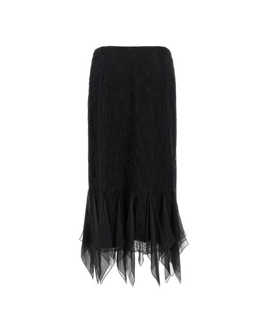 Valentino Garavani Black Midi Skirts