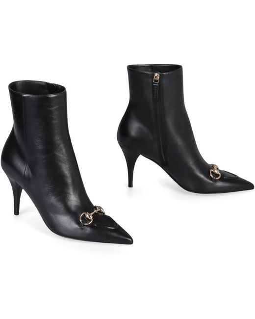 Gucci Black Ankle Boot Mit Horsebit