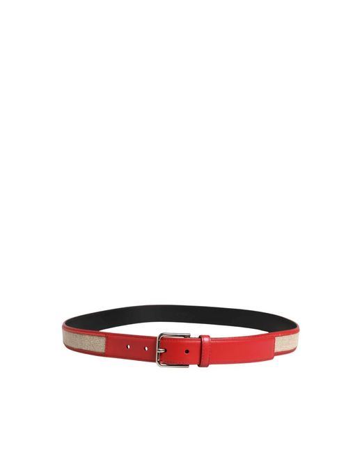 Dolce & Gabbana Red Belts for men