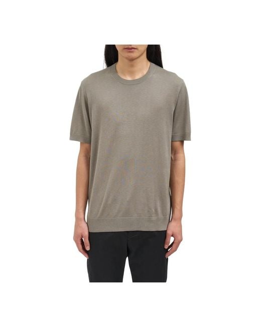 Paolo Pecora Gray Round-Neck Knitwear for men