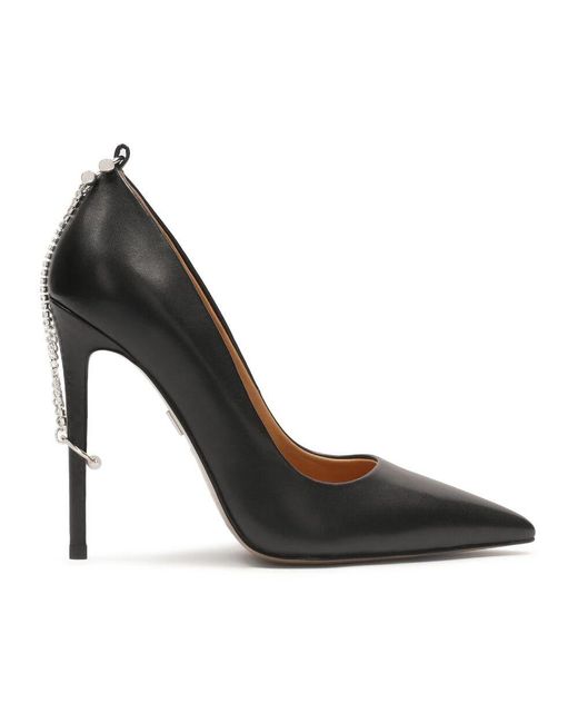 Kazar Black Schwarze Stilettos Mit Einer Kette Am Absatz Befestigt