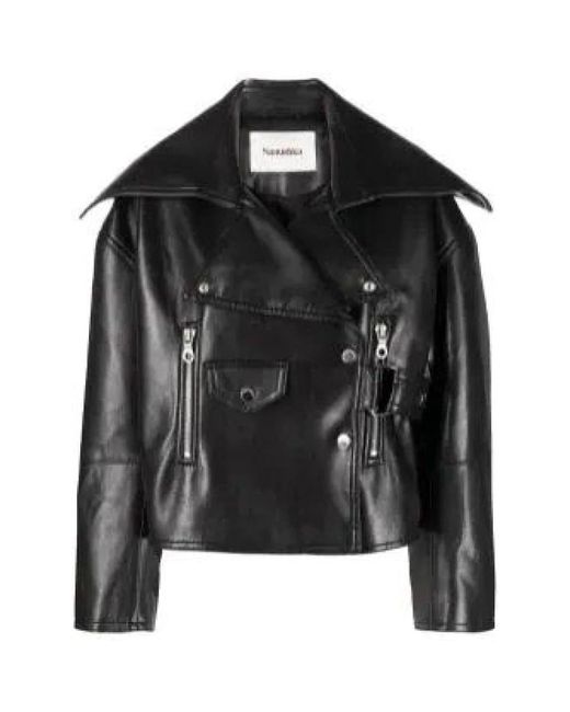 Nanushka Black Leather Jackets