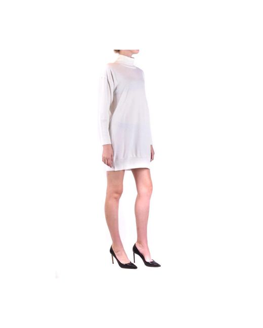 Dondup White Short Dresses