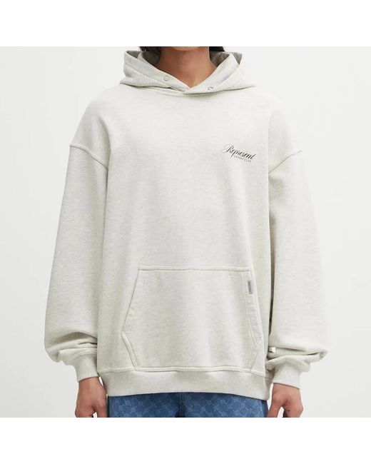 Represent Hoodies & Sweatvesten ,Grijs ,Katoen Owners Club Script Hoodie in het White voor heren