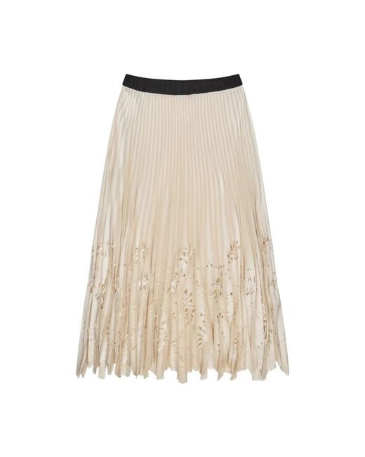 Munthe Rokken ,Polyester Midi Rok in het Natural