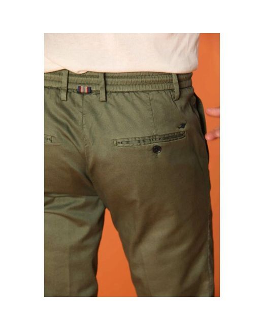 Mason's Slim fit baumwolle jogger hose in Green für Herren