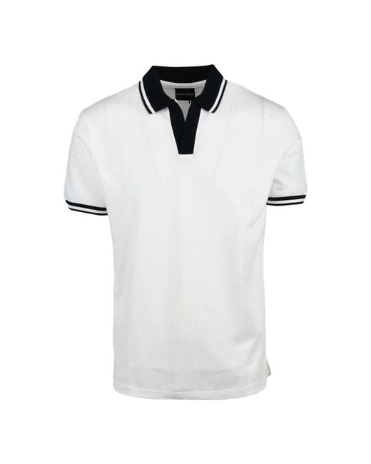 Emporio Armani White Polo Shirts for men