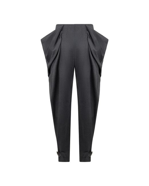 Alberta Ferretti Gray Tapered Trousers