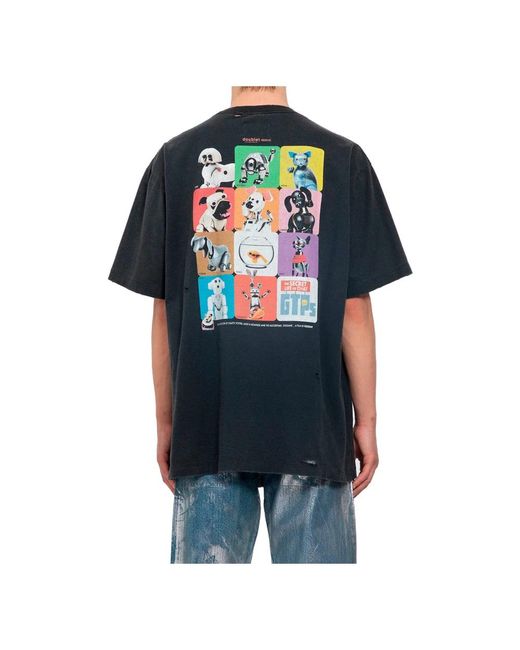 Doublet T-shirt mit pet robot grafikdruck in Black für Herren