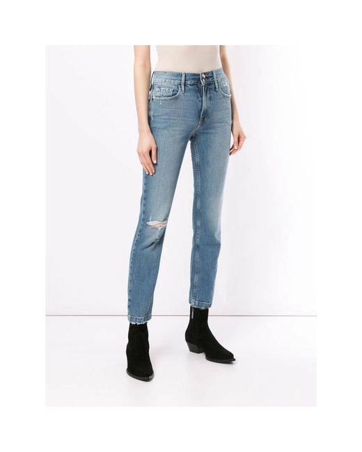 FRAME Blue Cropped Jeans
