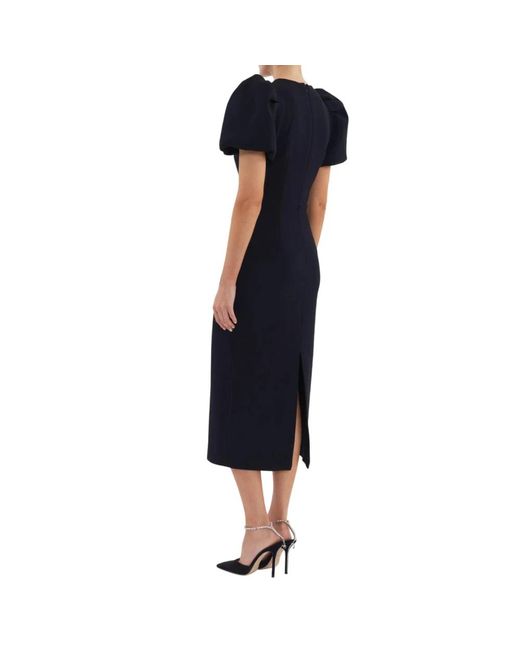 Midi Dresses Rebecca Vallance de color Black