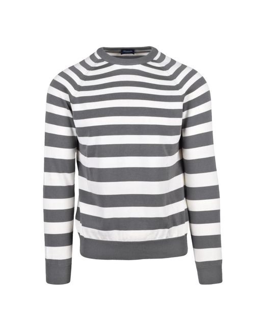 Drumohr Blue Round-Neck Knitwear for men