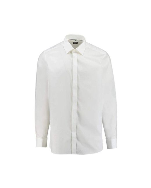 Olymp Business Langarm Hemd in White für Herren