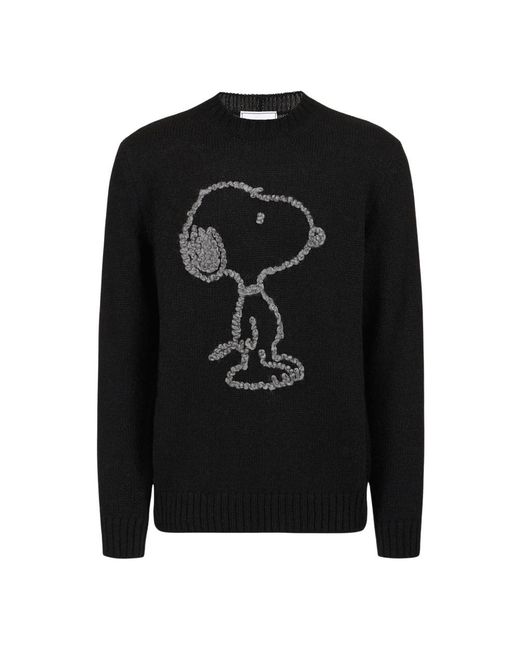 Iceberg Round-Neck Knitwear in het Black voor heren