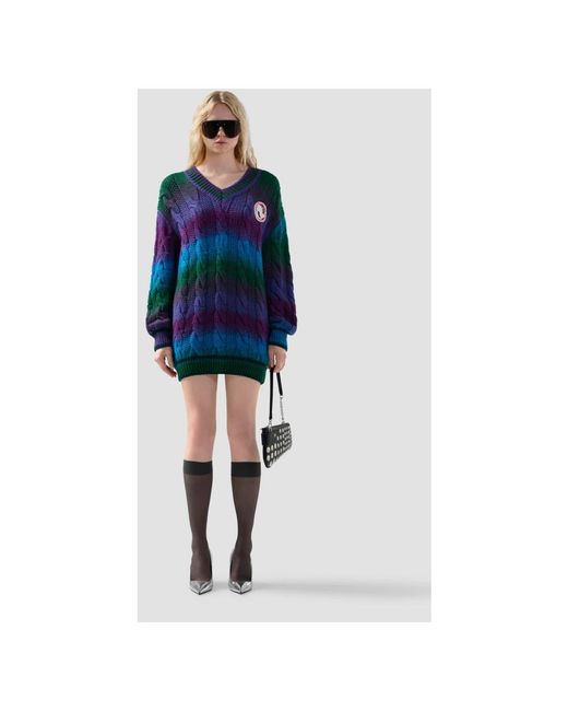 Gcds Blue Degradé Strickpullover