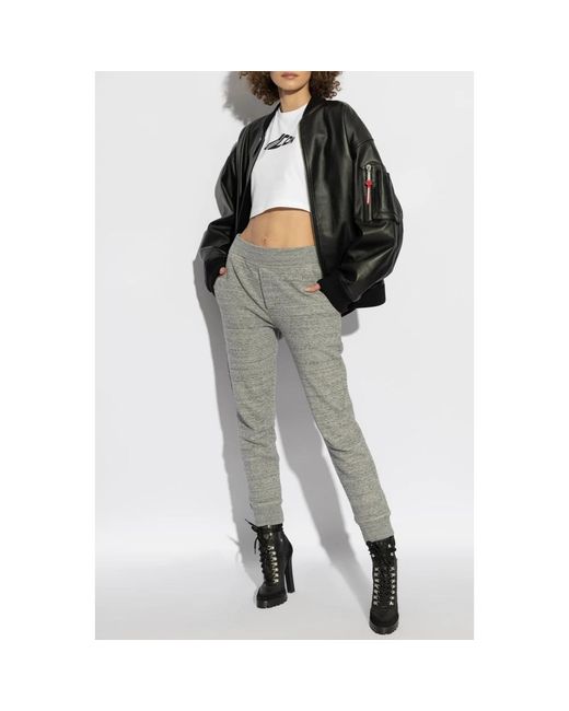 DSquared² Tops ,Wit ,Katoen Mouwloze Cropped Top in het White