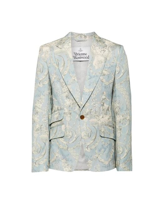 Vivienne Westwood Toile de jouy print blazer in Gray für Herren