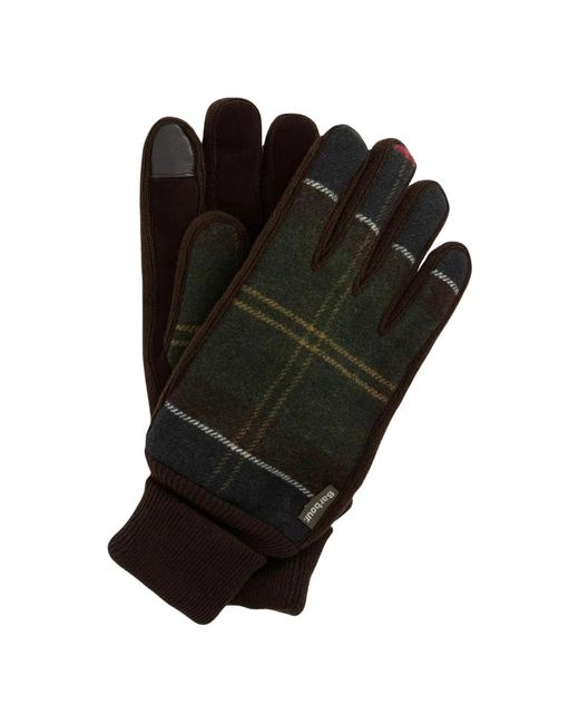 Barbour Hackney Tartan Handschuhe in Black für Herren