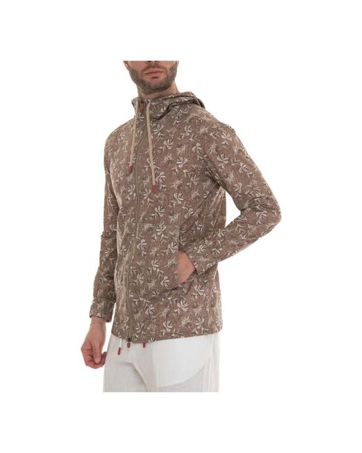Kiton Brown Zip-Throughs for men