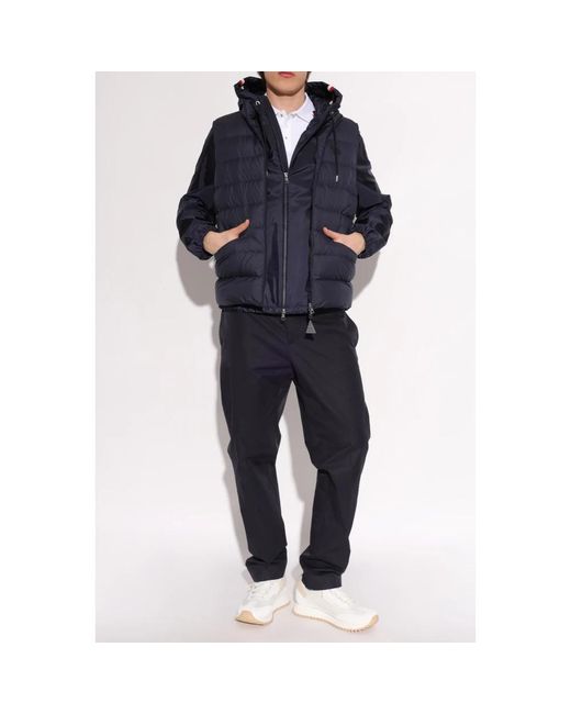Moncler Jassen ,Blauw ,Leer Lechtal Down Vest in het Blue voor heren