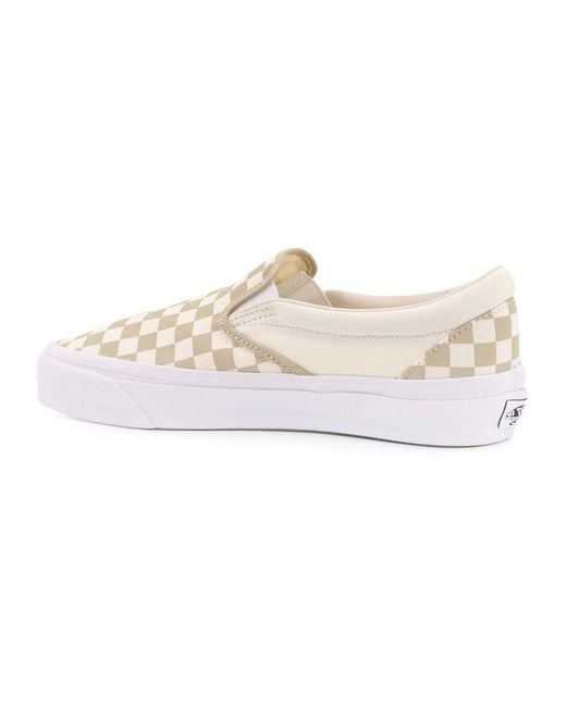 Scacchi slip-on sneakers in tela di Vans in White da Uomo