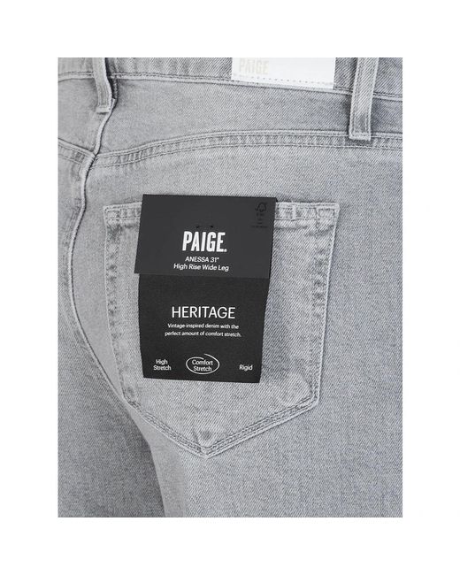 PAIGE Gray Straight Fit Jeans