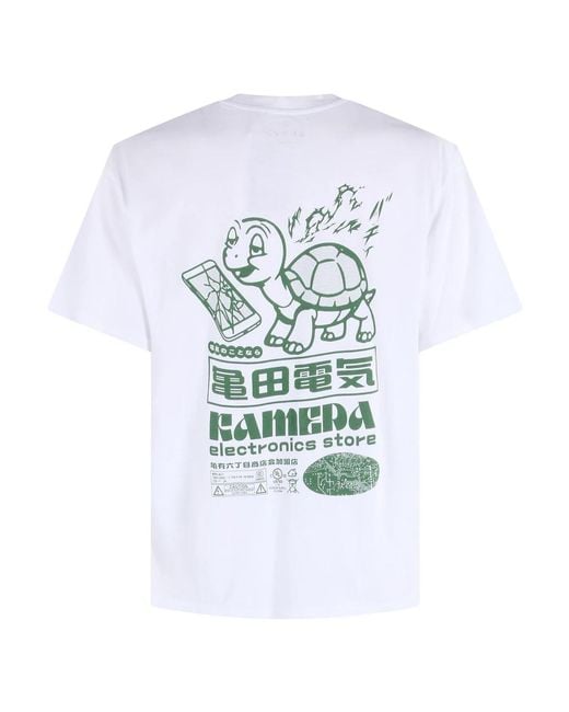 Edwin Kamera Ts T-Shirt in het White voor heren