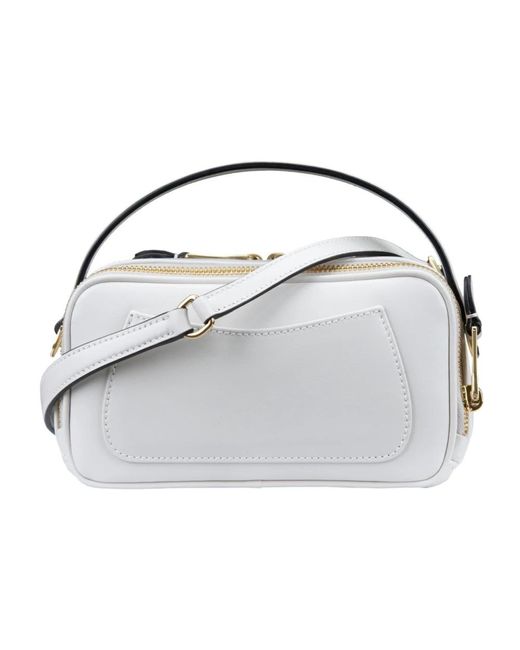 Miu Miu Metallic Leder-schultertasche mit goldverzierungen