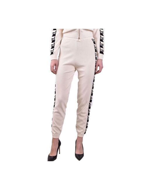 Trousers Elisabetta Franchi de color Natural