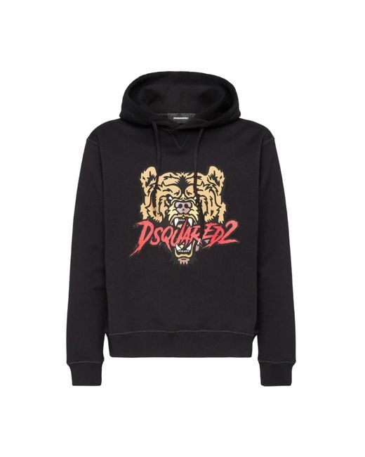 DSquared² Black Hoodies for men
