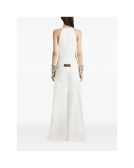 Courreges Broeken ,Wit ,Wide Broeken in het White