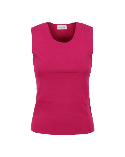 P.A.R.O.S.H. Pink Sleeveless Tops
