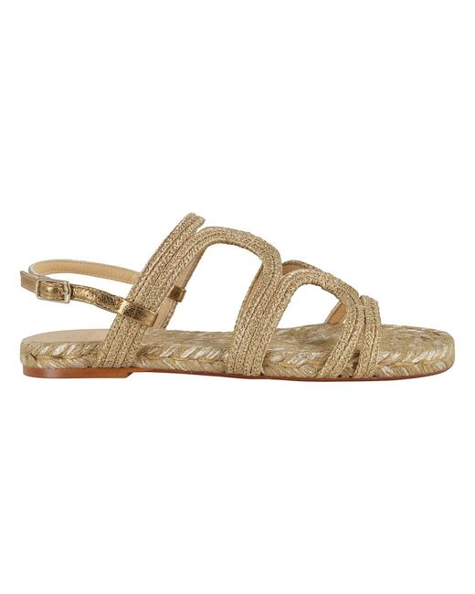 Flat Sandals di Castaner in Metallic