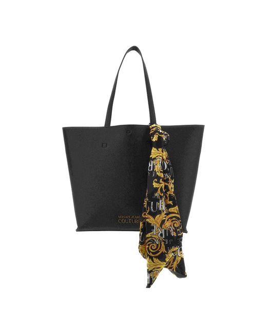 Versace Jeans Couture Black Luxuriöse tote tasche für essentials