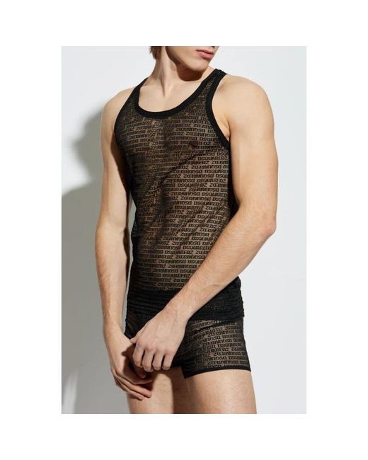 Sleeveless Tops di DSquared² in Gray da Uomo