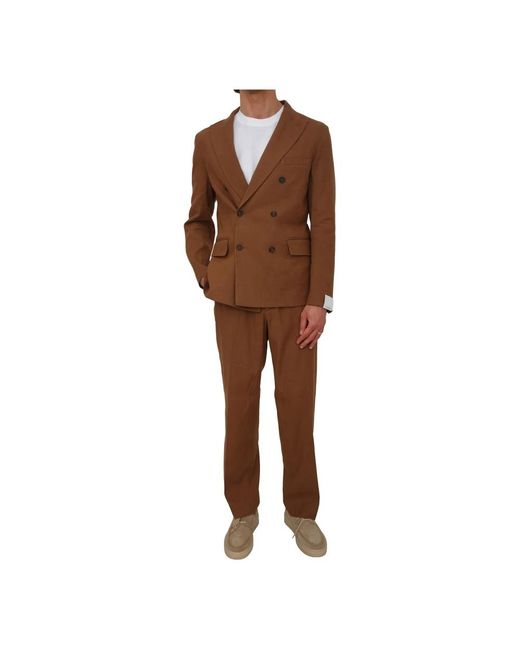 Paolo Pecora Brown Suit Trousers for men
