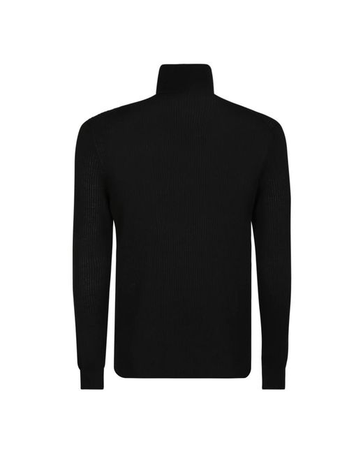 Dell'Oglio Black Turtlenecks for men