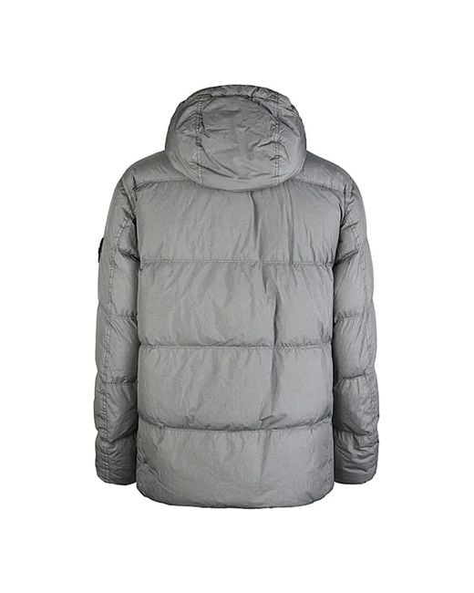 Stone Island Gray Winter Jackets for men