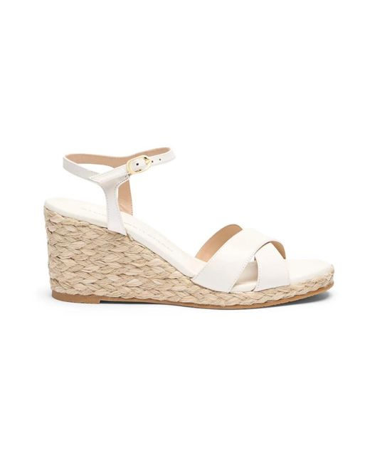 Stuart Weitzman Schoenen ,Dayna Espadrille Wedge in het White