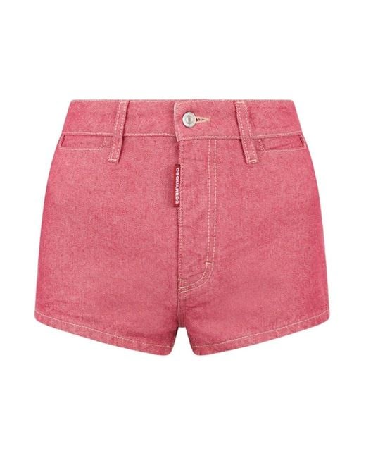 DSquared² Denim Shorts in het Pink