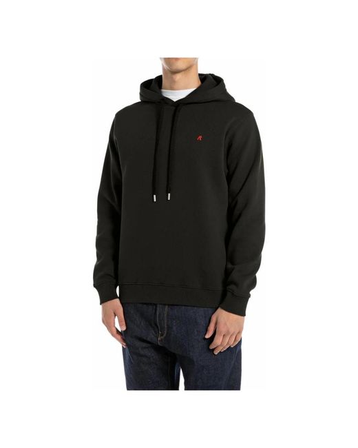 Replay Basic Hoodie in Black für Herren