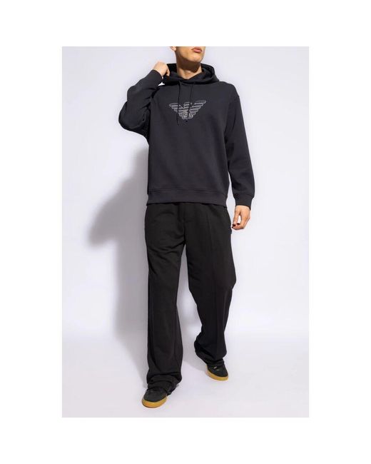 Hoodies Emporio Armani de hombre de color Blue